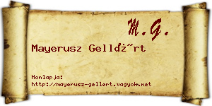 Mayerusz Gellért névjegykártya